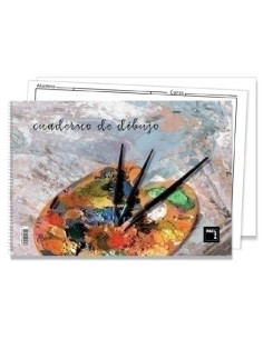 BLOC DE DIBUJO PACSA PINCEL CON ESPIRAL LISO con RECUADRO 230x330 mm 90g 20h