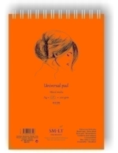 BLOC DE DIBUJO SMILTAINIS UNIVERSAL CON ESPIRAL TECNICAS  MIXTAS A4 200g 40h