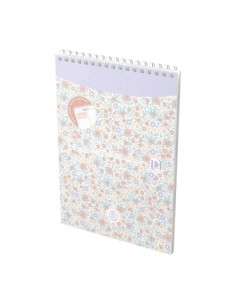 BLOC DE NOTAS OXFORD PLANNER DIARIO A5 70h WIRE-O FLORAL