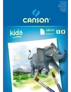 BLOC DE PINTURA GUARRO-CANSON KIDS A4 20h 200g