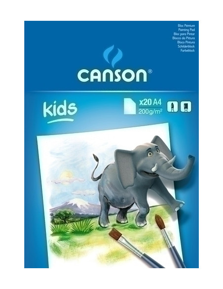 BLOC DE PINTURA GUARRO-CANSON KIDS A4 20h 200g