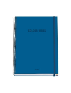 BLOC DOHE COLOUR VIBES microtapa EXTRA A4 100h 90gr CUADRIC5x5 AZUL