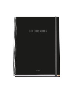 BLOC DOHE COLOUR VIBES microtapa EXTRA A4 100h 90gr CUADRIC5x5 NEGRO