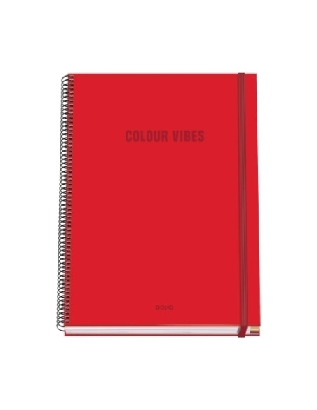 BLOC DOHE COLOUR VIBES microtapa EXTRA A4 100h 90gr CUADRIC5x5 ROJO