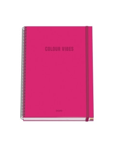 BLOC DOHE COLOUR VIBES microtapa EXTRA A4 100h 90gr CUADRIC5x5 ROSA