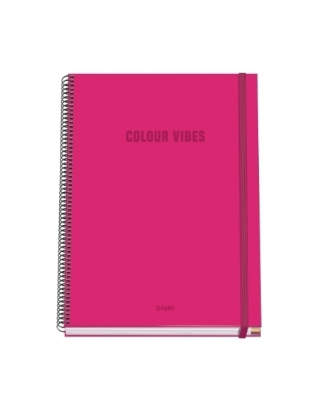 BLOC DOHE COLOUR VIBES microtapa EXTRA A4 100h 90gr CUADRIC5x5 ROSA