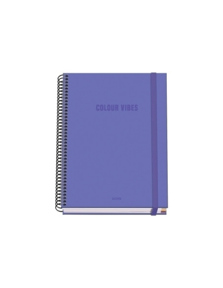 BLOC DOHE COLOUR VIBES microtapa EXTRA A5 100h 90gr CUADRIC5x5 MORADO