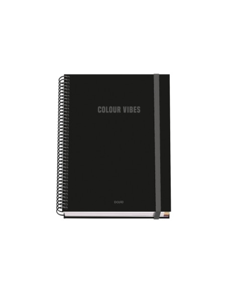 BLOC DOHE COLOUR VIBES microtapa EXTRA A5 100h 90gr CUADRIC5x5 NEGRO