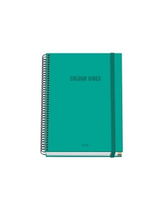 BLOC DOHE COLOUR VIBES microtapa EXTRA A5 100h 90gr CUADRIC5x5 VERDE