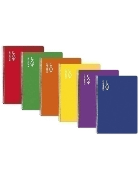 BLOC ESCOLOFI tapa DURA 4 50h CUADRIC5x5 70g PAUTA CMARGEN ROJO