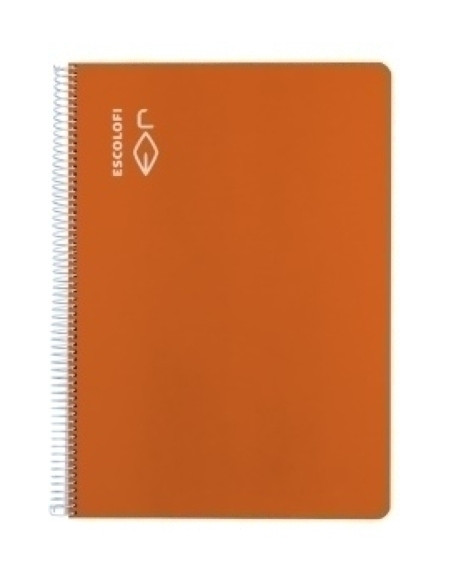 BLOC ESCOLOFI tapa DURA A4 80h CUADRIC4x4 70g NARANJA