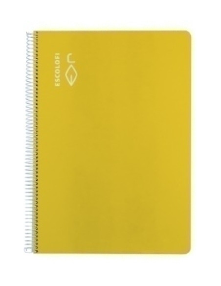 BLOC ESCOLOFI tapa DURA F 100h 70g PAUTA 3mm CMARGEN AMARILLO