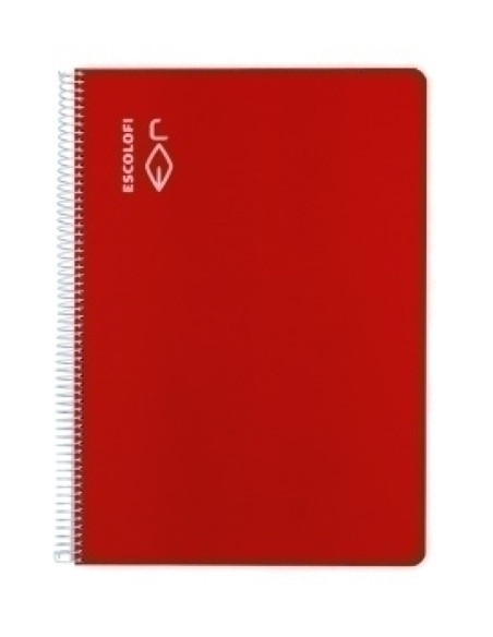 BLOC ESCOLOFI tapa DURA F 50h CUADRIC5x5 70g ROJO