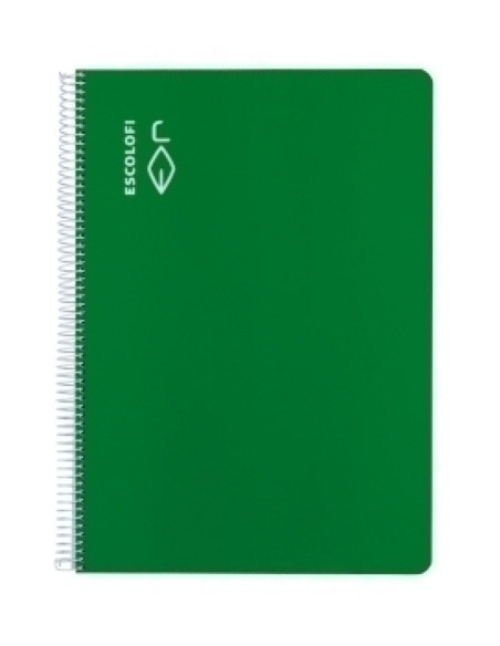 BLOC ESCOLOFI tapa DURA F 50h CUADRIC6x6 70g PAUTA CMARGEN VERDE