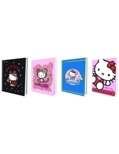 BLOC FOLIO TAPA DURA RAYADO 80 Hojas63 grs HELLO KITTY INFANTIL CON STICKERS
