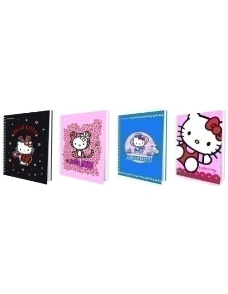 BLOC FOLIO TAPA DURA RAYADO 80 Hojas63 grs HELLO KITTY INFANTIL CON STICKERS