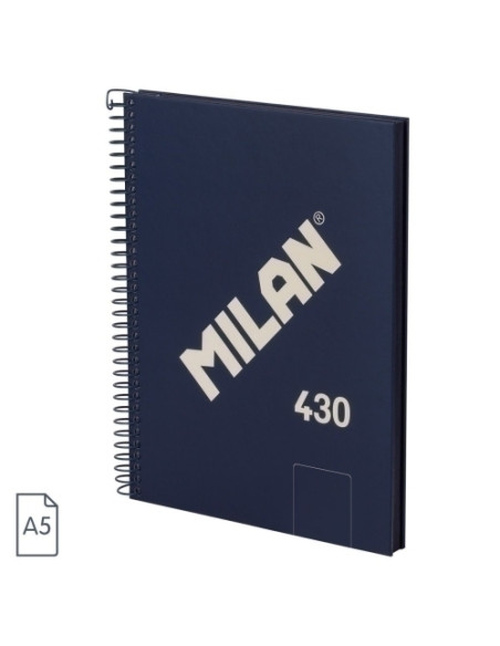 BLOC MILAN 430 serie 1918 tapa EXTRA A5 80h LISO 95g AZUL