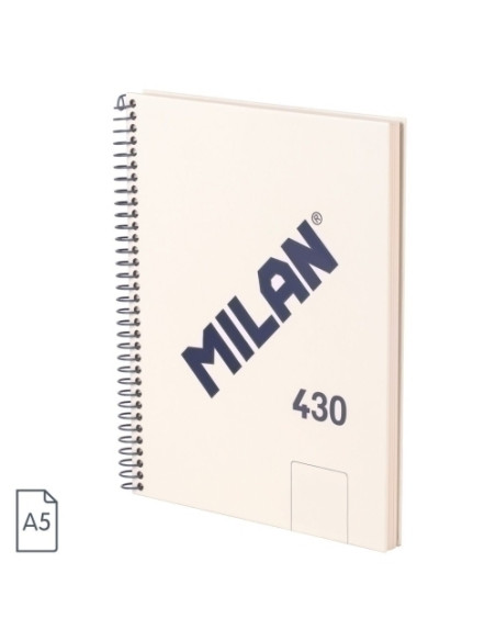 BLOC MILAN 430 serie 1918 tapa EXTRA A5 80h LISO 95g BEIGE