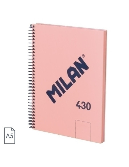 BLOC MILAN 430 serie 1918 tapa EXTRA A5 80h LISO 95g ROSA