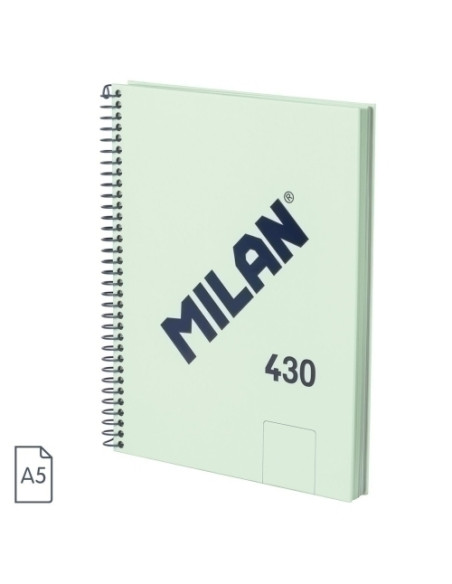 BLOC MILAN 430 serie 1918 tapa EXTRA A5 80h LISO 95g VERDE