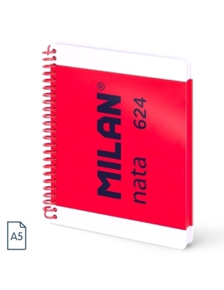 BLOC MILAN NATA 624 since 1918 tapa EXTRA A5 80h HORIZONTAL 95g ROSA