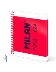 BLOC MILAN NATA 624 since 1918 tapa EXTRA A5 80h LISO 95g ROSA