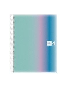 BLOC MIQUELRIUS AURORA NOTEBOOK 4 microtapa PP A4 120h 70g CUADRIC5x5 SANTORINI