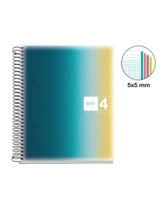 BLOC MIQUELRIUS AURORA NOTEBOOK 4 microtapa PP A5 120h 70gr CUADRIC5x5 ICELAND