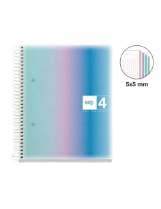 BLOC MIQUELRIUS AURORA NOTEBOOK 4 microtapa PP A5 120h 70gr CUADRIC5x5 SANTORINI