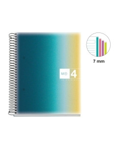 BLOC MIQUELRIUS AURORA NOTEBOOK 4 microtapa PP A5 120h 70gr HORIZONTAL ICELAND