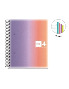 BLOC MIQUELRIUS AURORA NOTEBOOK 4 microtapa PP A5 120h 70gr HORIZONTAL PROVENCE