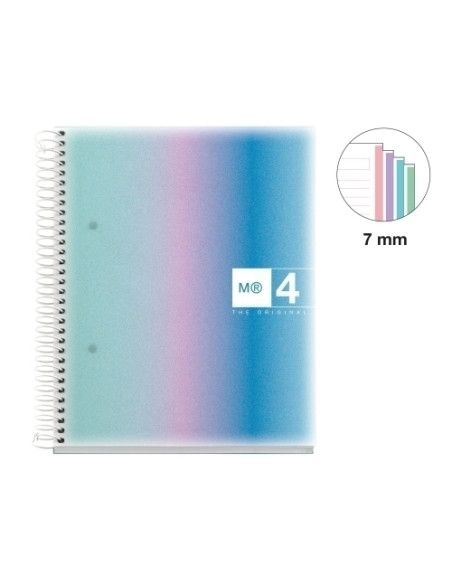 BLOC MIQUELRIUS AURORA NOTEBOOK 4 microtapa PP A5 120h 70gr HORIZONTAL SANTORINI