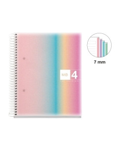 BLOC MIQUELRIUS AURORA NOTEBOOK 4 microtapa PP A5 120h 70gr HORIZONTAL WEST BAY