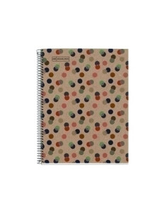 BLOC MIQUELRIUS ECO DESIGN NOTEBOOK 1 microtapa DURA A4 80h 80g CUADRIC5x5 ECOCONFETTI