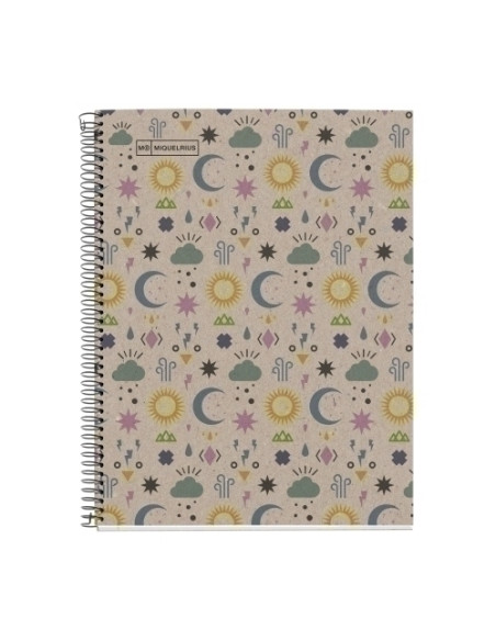 BLOC MIQUELRIUS ECO DESIGN NOTEBOOK 1 microtapa DURA A4 80h 80g CUADRIC5x5 ECOMYSTIC
