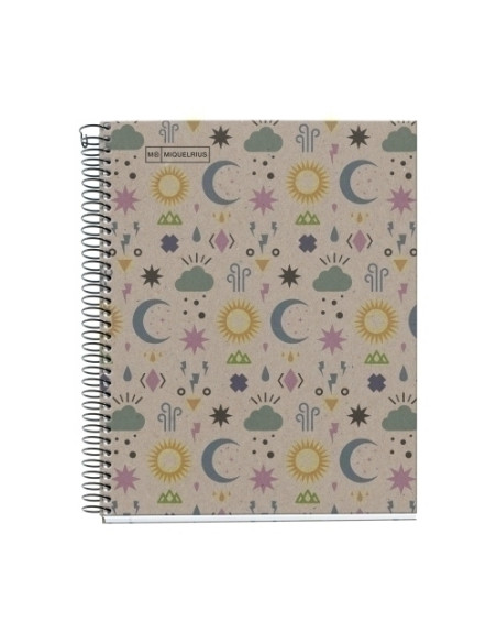 BLOC MIQUELRIUS ECO DESIGN NOTEBOOK 1 microtapa DURA A5 80h 80g CUADRIC5x5 ECOMYSTIC