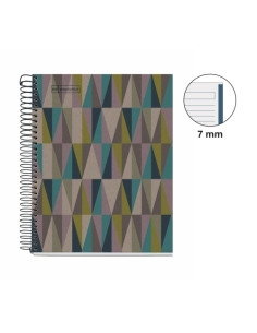 BLOC MIQUELRIUS ECO DESIGN NOTEBOOK 1 microtapa DURA A5 80h 80g CUADRIC5x5 ECOROMBOS