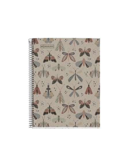 BLOC MIQUELRIUS ECO DESIGN NOTEBOOK 1 microtapa DURA A5 80h 80g HORIZONTAL ECOBUTTERFLY