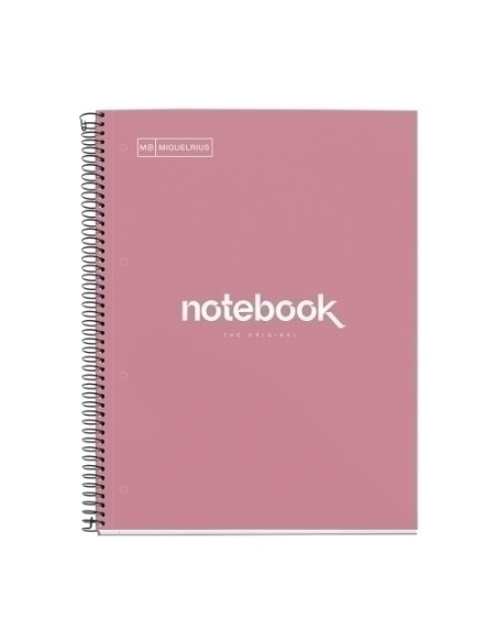 BLOC MIQUELRIUS EMOTIONS NOTEBOOK 1 microtapa EXTRA A4 80h 90g CUADRIC5x5 ROSA DUST