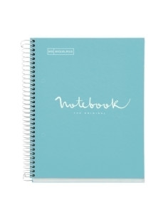BLOC MIQUELRIUS EMOTIONS NOTEBOOK 1 microtapa EXTRA A5 80h 90g CUADRIC5x5 AZUL CIELO