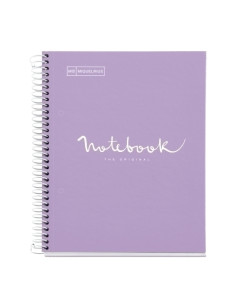 BLOC MIQUELRIUS EMOTIONS NOTEBOOK 1 microtapa EXTRA A5 80h 90g CUADRIC5x5 LAVANDA