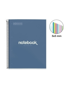BLOC MIQUELRIUS EMOTIONS NOTEBOOK 8 microtapa EXTRA A4 160h 90g CUADRIC5x5 MARINO