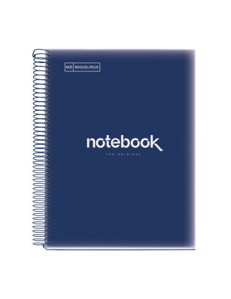 BLOC MIQUELRIUS EMOTIONS NOTEBOOK 8 microtapa PP A4 160h 90g CUADRIC5x5 MARINO