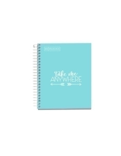BLOC MIQUELRIUS MESSAGES NOTEBOOK 1 microtapa EXTRA A5 100h 90g CUADRIC5x5 AZUL CIELO