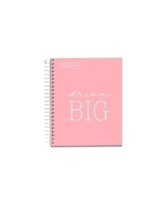 BLOC MIQUELRIUS MESSAGES NOTEBOOK 1 microtapa EXTRA A5 100h 90g CUADRIC5x5 ROSA