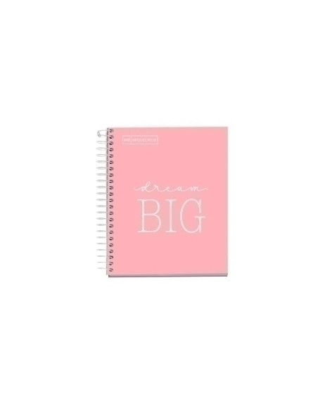 BLOC MIQUELRIUS MESSAGES NOTEBOOK 1 microtapa EXTRA A5 100h 90g CUADRIC5x5 ROSA