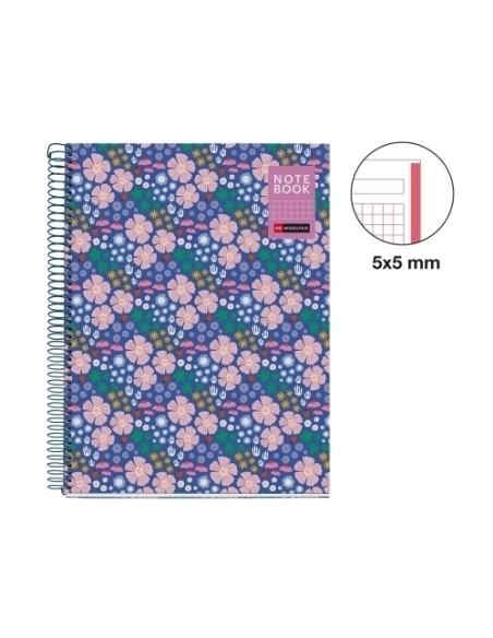 BLOC MIQUELRIUS NATURA NOTEBOOK 1 microtapa DURA A4 80h 90gr CUADRIC5x5 LADYBUG