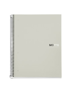 BLOC MIQUELRIUS THE ORIGINAL NOTEBOOK 6 microtapa PP A4 150h 70g CUADRIC5x5 GRIS