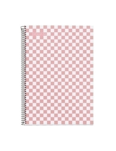 BLOC MIQUELRIUS tapa DURA F 80h 90g CUADRIC4x4 DAMERO ROSA