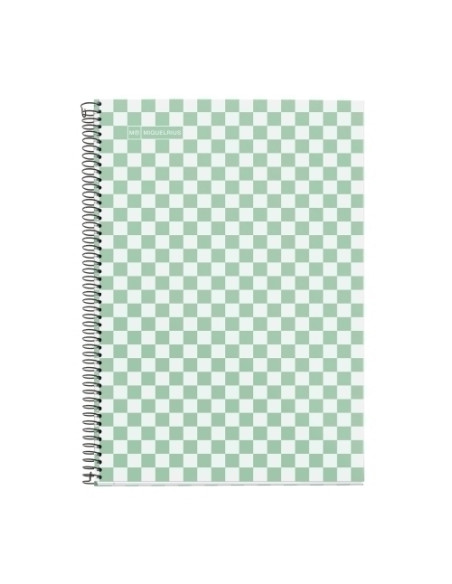 BLOC MIQUELRIUS tapa DURA F 80h 90g CUADRIC4x4 DAMERO VERDE